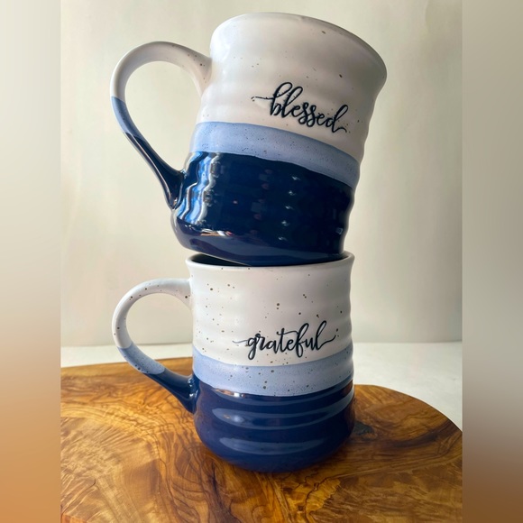 Other - Porcelain “Thankful” & “Blessed Mug Set
